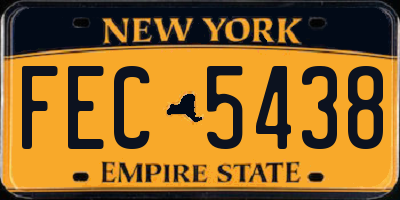 NY license plate FEC5438