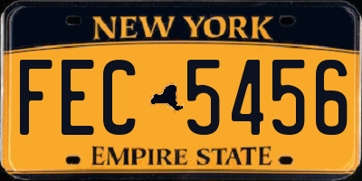 NY license plate FEC5456
