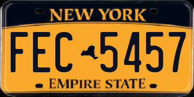 NY license plate FEC5457