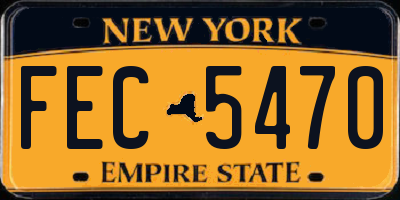 NY license plate FEC5470