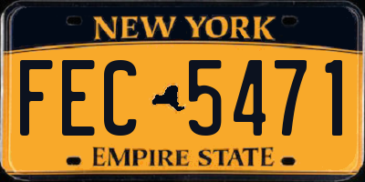 NY license plate FEC5471
