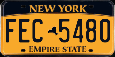 NY license plate FEC5480