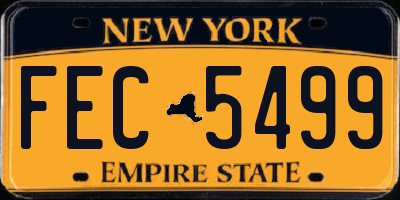 NY license plate FEC5499