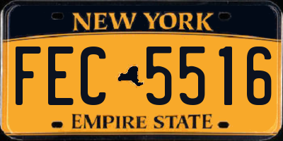 NY license plate FEC5516