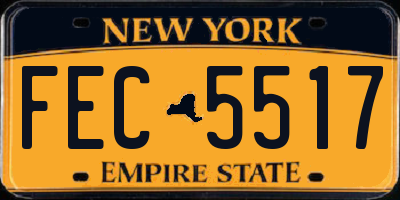 NY license plate FEC5517