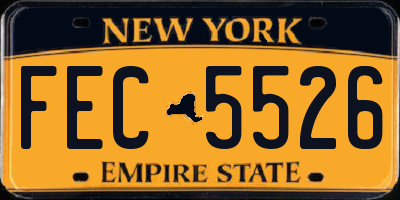 NY license plate FEC5526