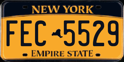 NY license plate FEC5529