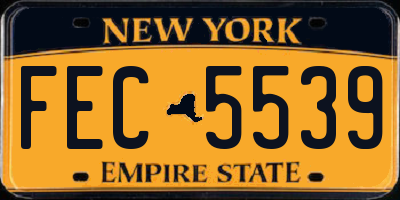 NY license plate FEC5539