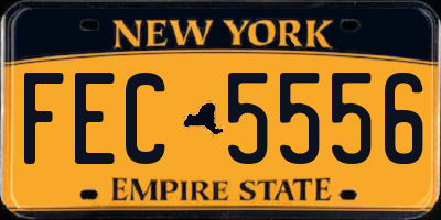 NY license plate FEC5556