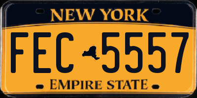 NY license plate FEC5557