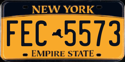 NY license plate FEC5573