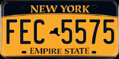 NY license plate FEC5575