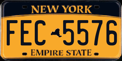 NY license plate FEC5576