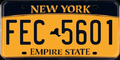 NY license plate FEC5601
