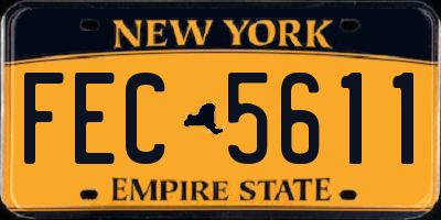 NY license plate FEC5611