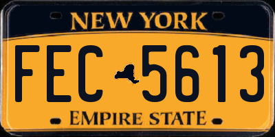 NY license plate FEC5613