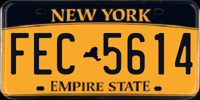 NY license plate FEC5614