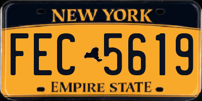 NY license plate FEC5619