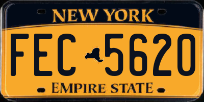 NY license plate FEC5620