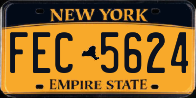 NY license plate FEC5624