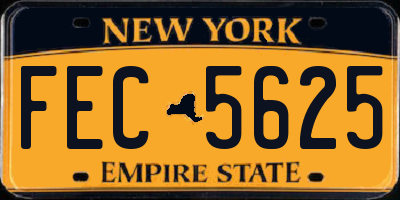NY license plate FEC5625