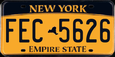 NY license plate FEC5626