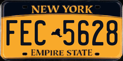 NY license plate FEC5628