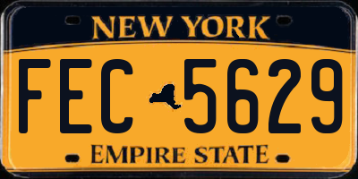 NY license plate FEC5629