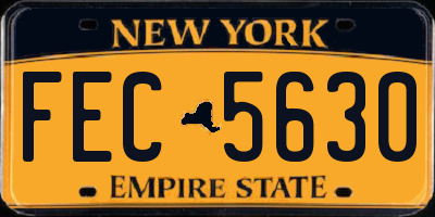 NY license plate FEC5630