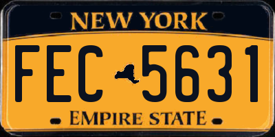 NY license plate FEC5631