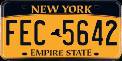 NY license plate FEC5642