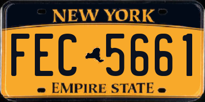 NY license plate FEC5661