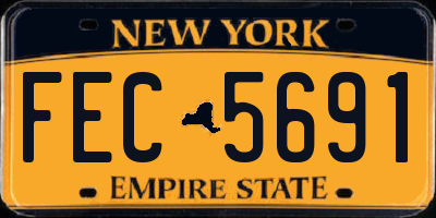 NY license plate FEC5691