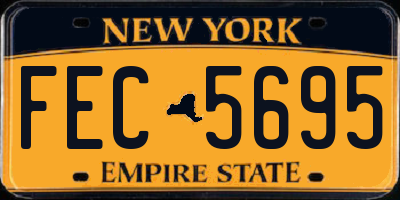 NY license plate FEC5695