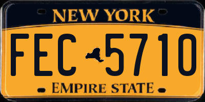 NY license plate FEC5710