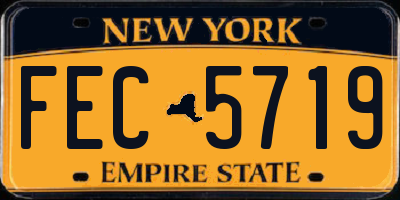 NY license plate FEC5719