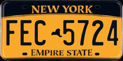 NY license plate FEC5724