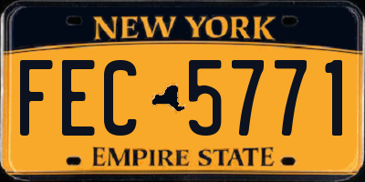 NY license plate FEC5771
