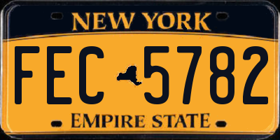NY license plate FEC5782