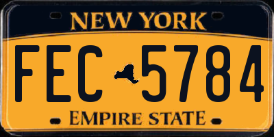 NY license plate FEC5784