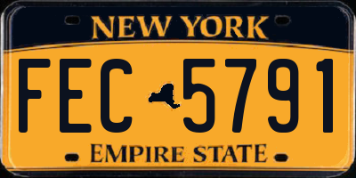 NY license plate FEC5791