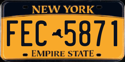 NY license plate FEC5871