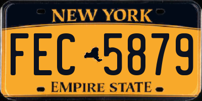 NY license plate FEC5879