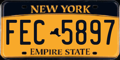 NY license plate FEC5897