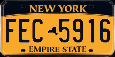 NY license plate FEC5916