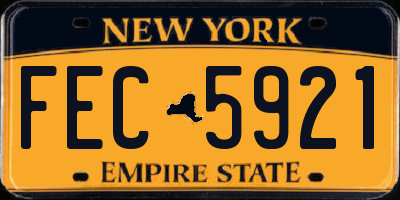 NY license plate FEC5921