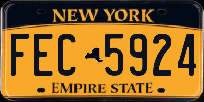 NY license plate FEC5924