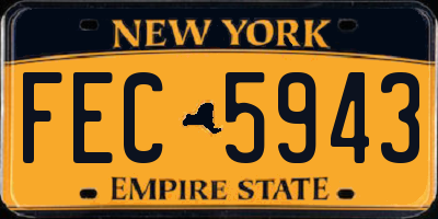 NY license plate FEC5943