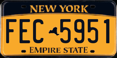 NY license plate FEC5951