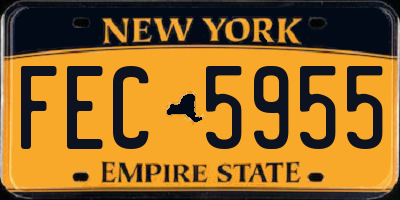 NY license plate FEC5955